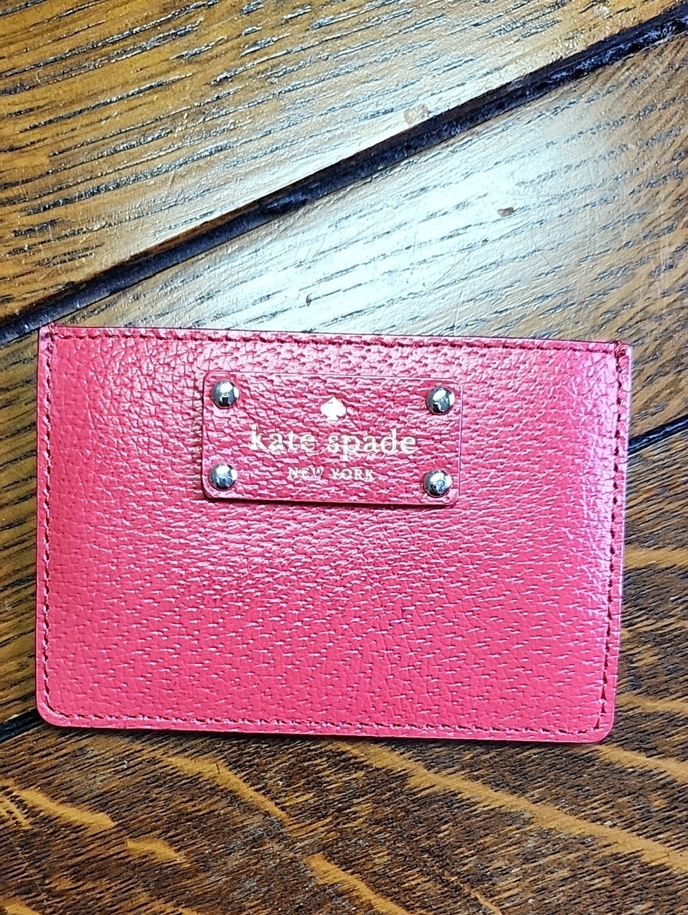 Kate Spade Vibrant Red Leather Wallet Card Holder